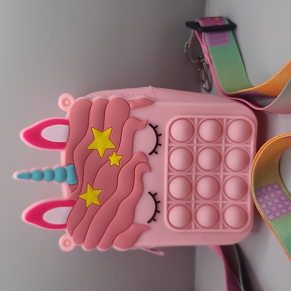 Unicorn Push and Pop it Fidget Toy Crossbody Bags